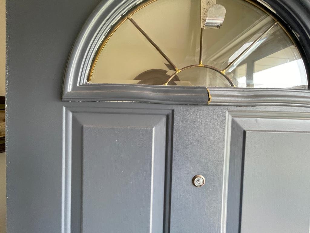 before installation of storm door