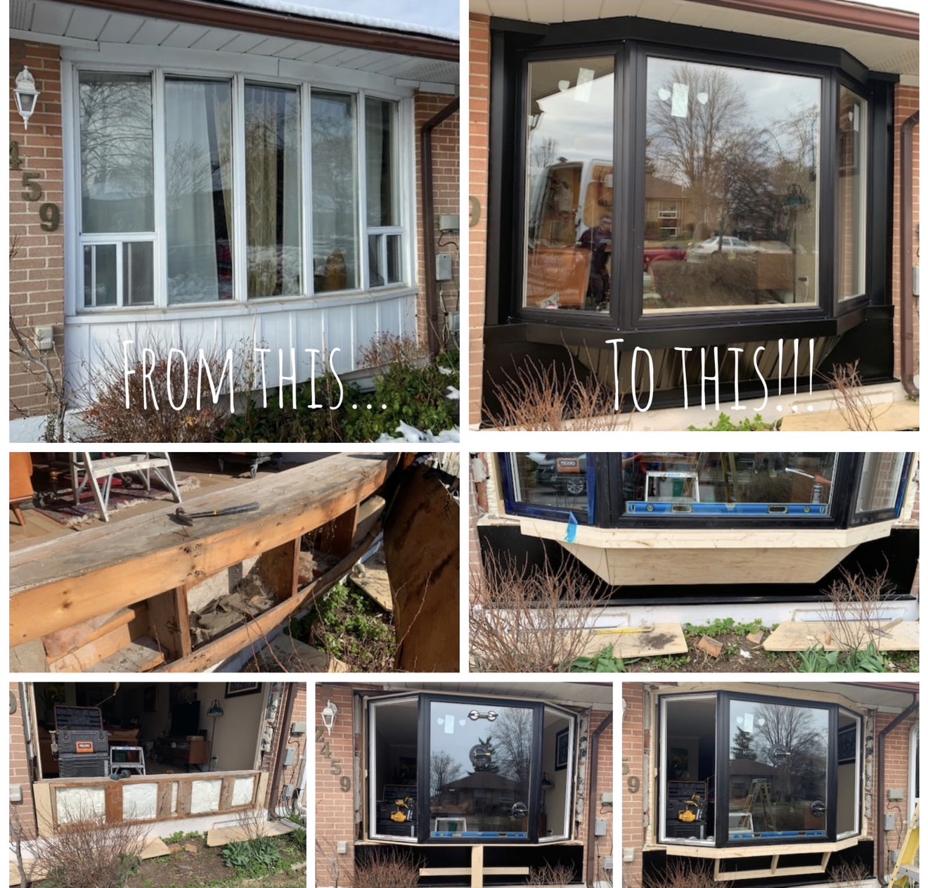 Trust Build crew installing replacement windows in Barrie, Ontario