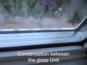 condensation between the glass
