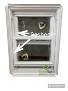 sashes show in double hung windows