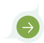A green circular icon containing a white horizontal arrow pointing right, set against a light green and white stylized speech bubble background.