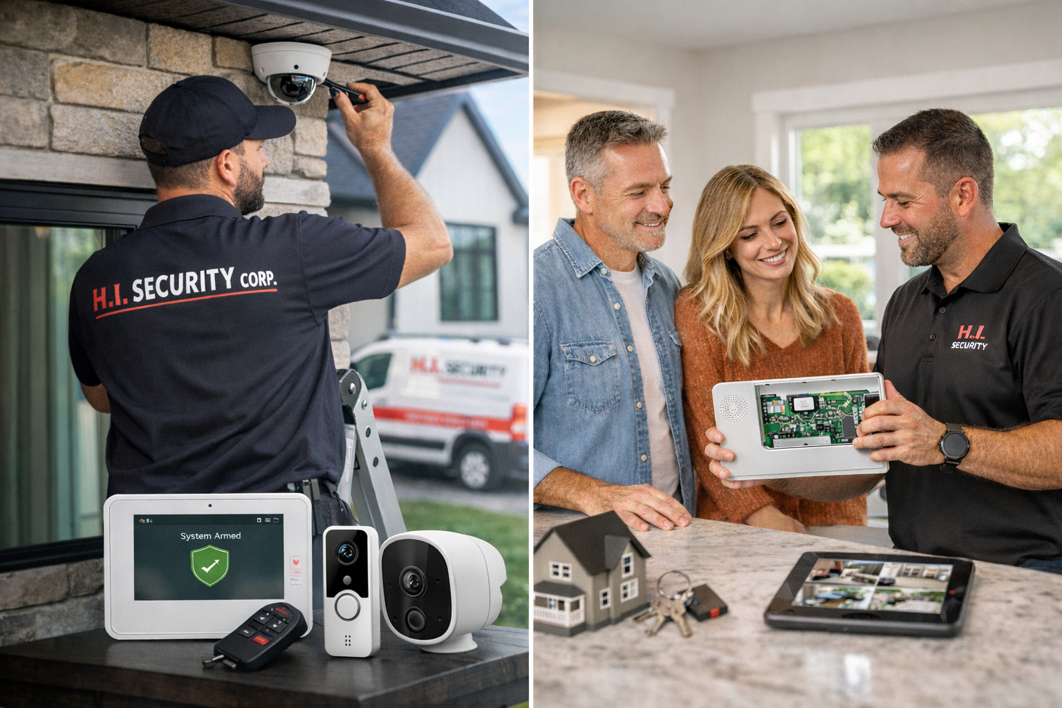 H.I. Security Corp home security systems installation coordinated by Trust Build Windows and Doors